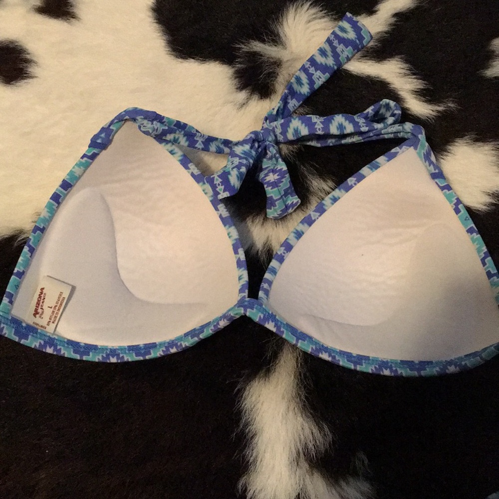 Blue Aztec Bikini Top - Picture 2 of 3
